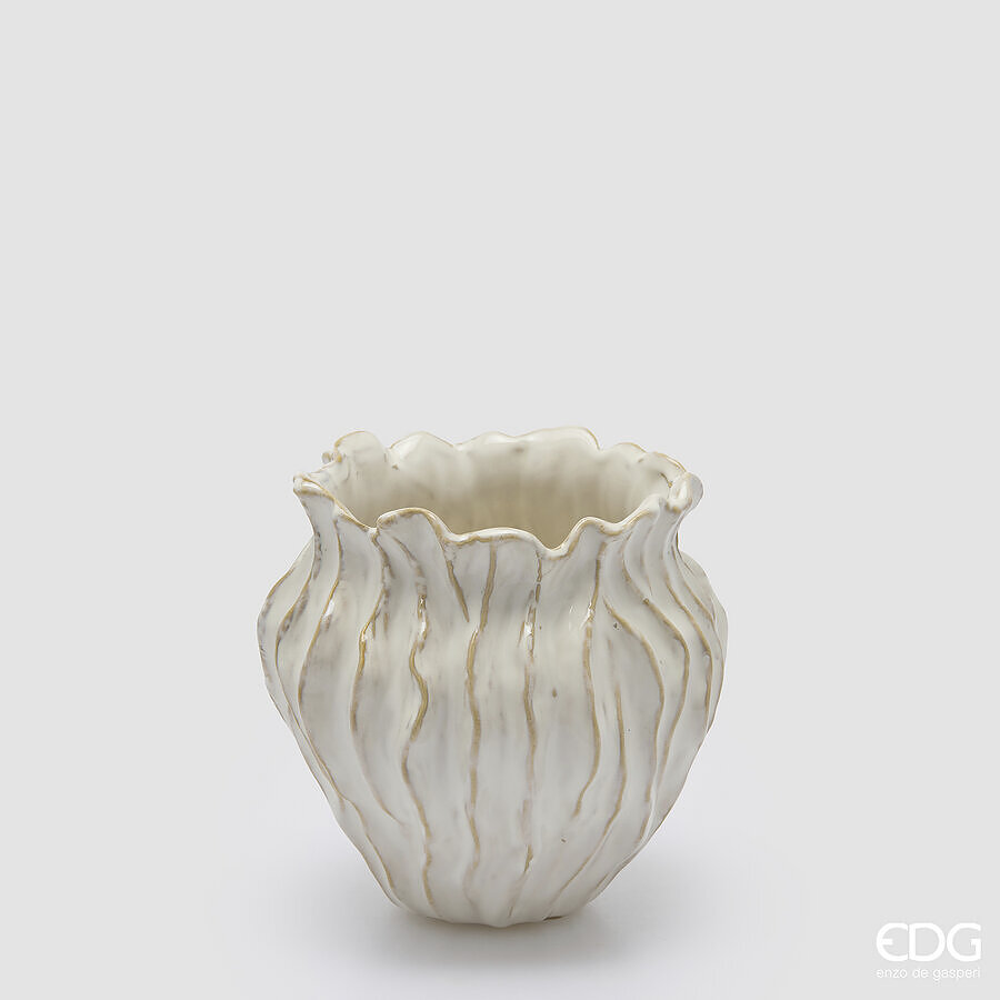 Vaso Freaky corteccia anfora - 2 varianti - H.16x16.5 cm - EDG