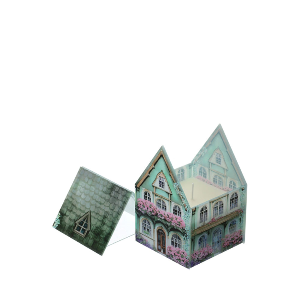 Contenitore in vetro c/candela Cottage - vari colori - 13x9 cm - Hervit