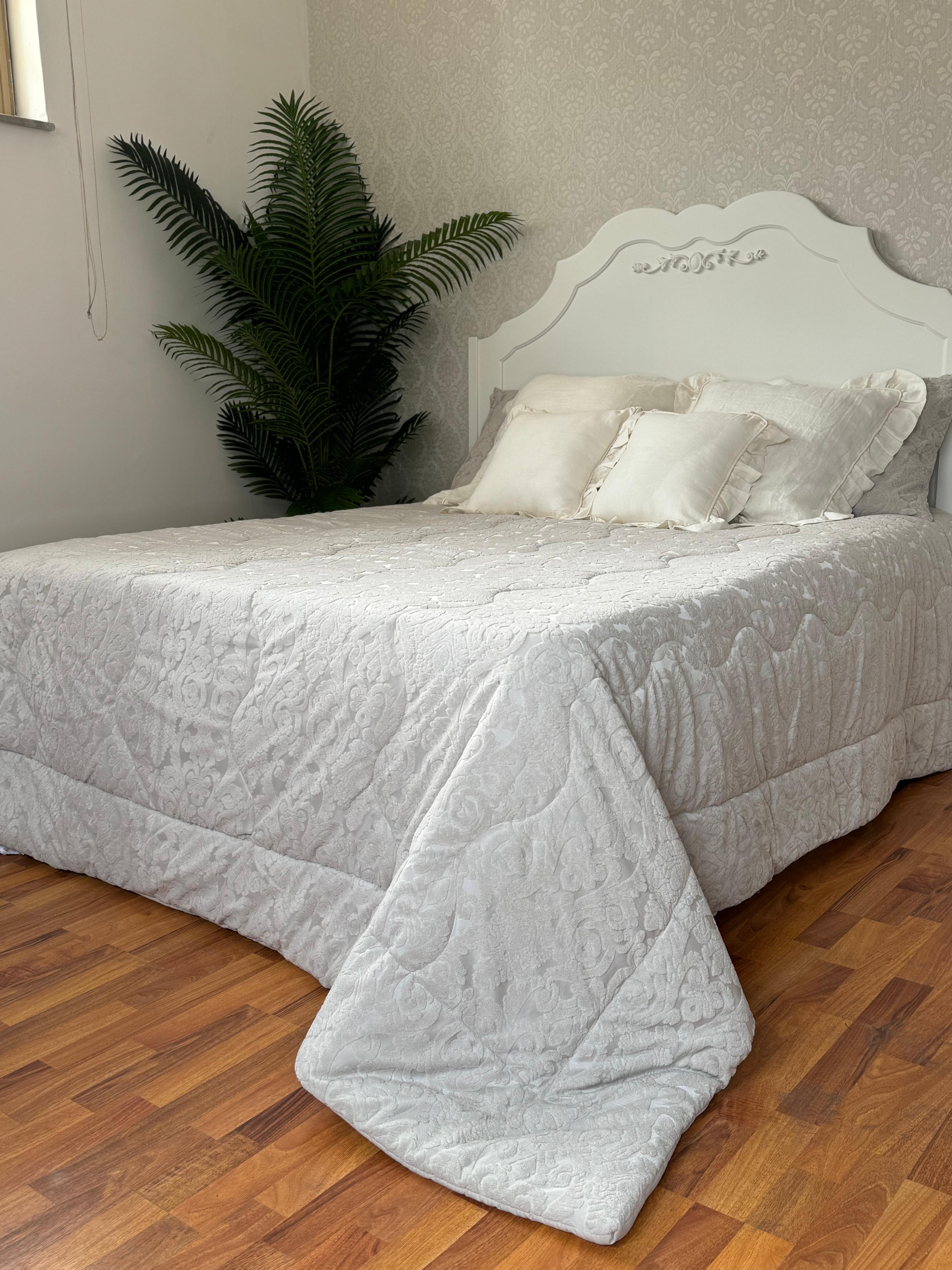 Trapunta matrimoniale Dayane grigia - 260x260 cm - L'Atelier17