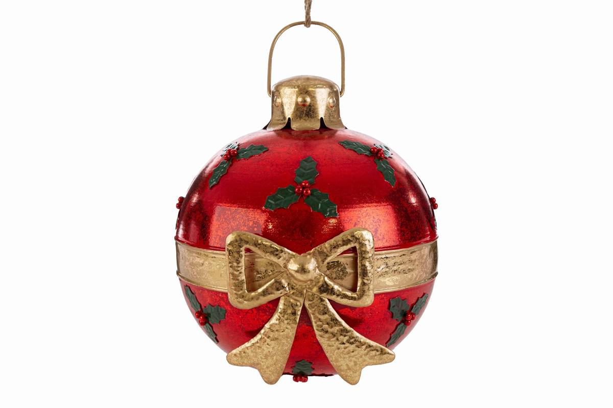 Palla di Natale da appendere in metallo - 23x25 cm - Le Stelle