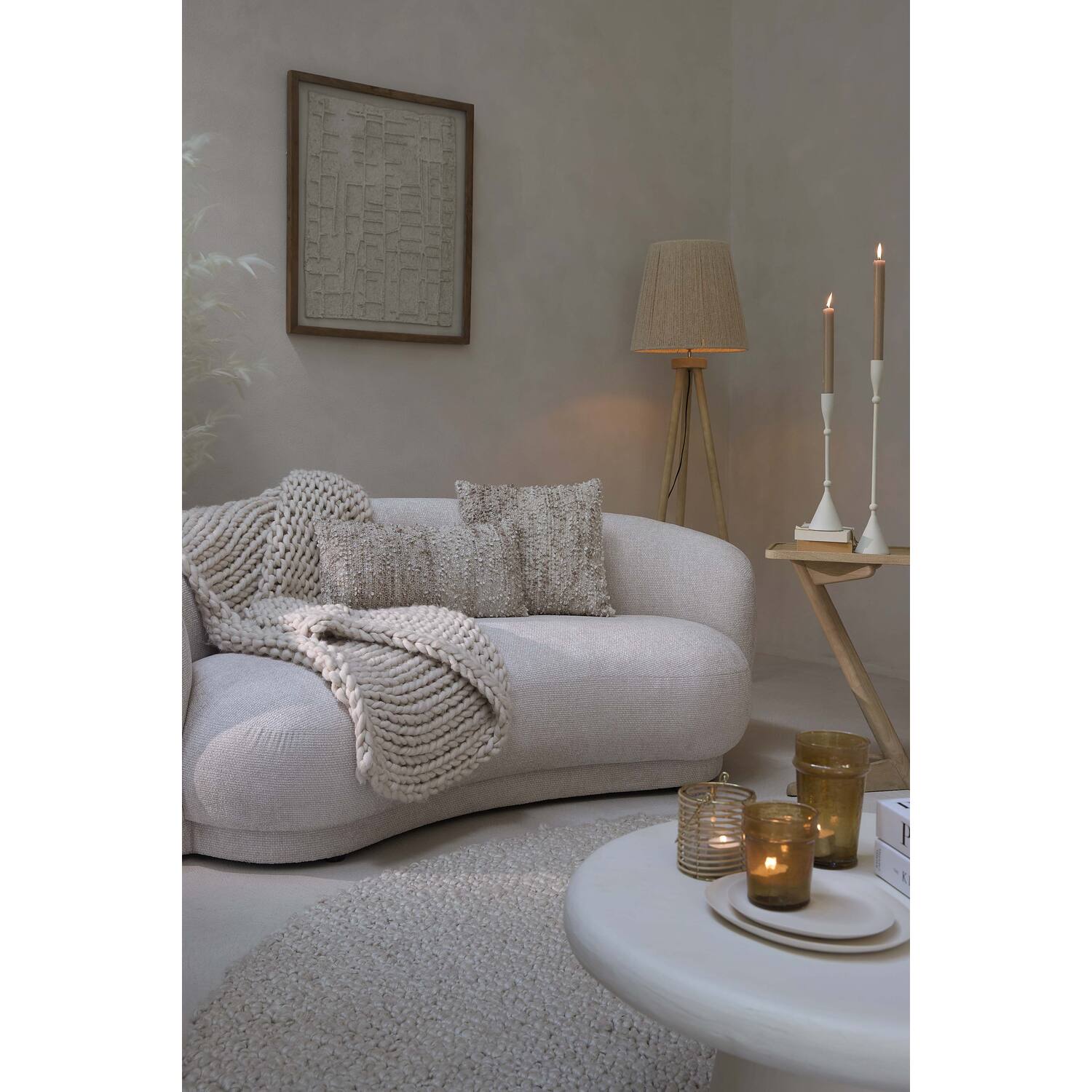 Cuscino arredo rettangolare crema mod.MEZOKI - 60x30 cm - Light e Living