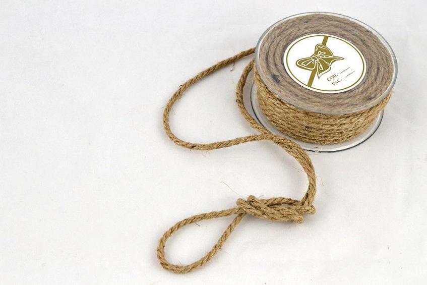 Rotolo di nastro in corda naturale - 5mm x 15 mt - Kappa Decor