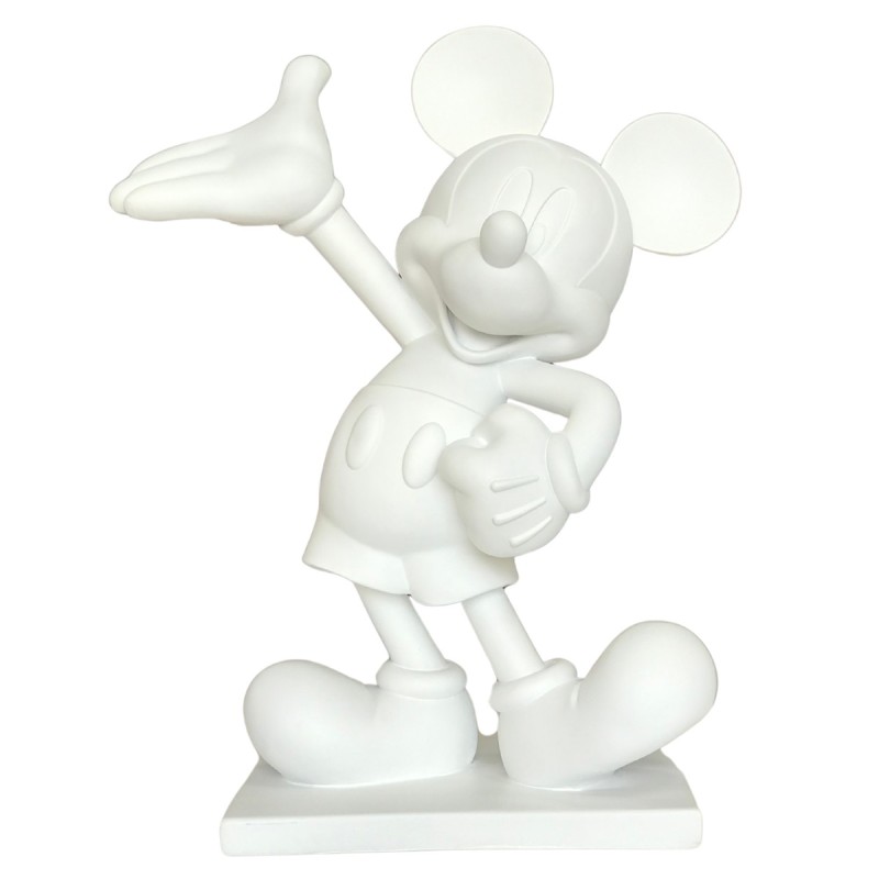 Statua decorativa Topolino tutto bianco in resina - H.45 cm - Disney