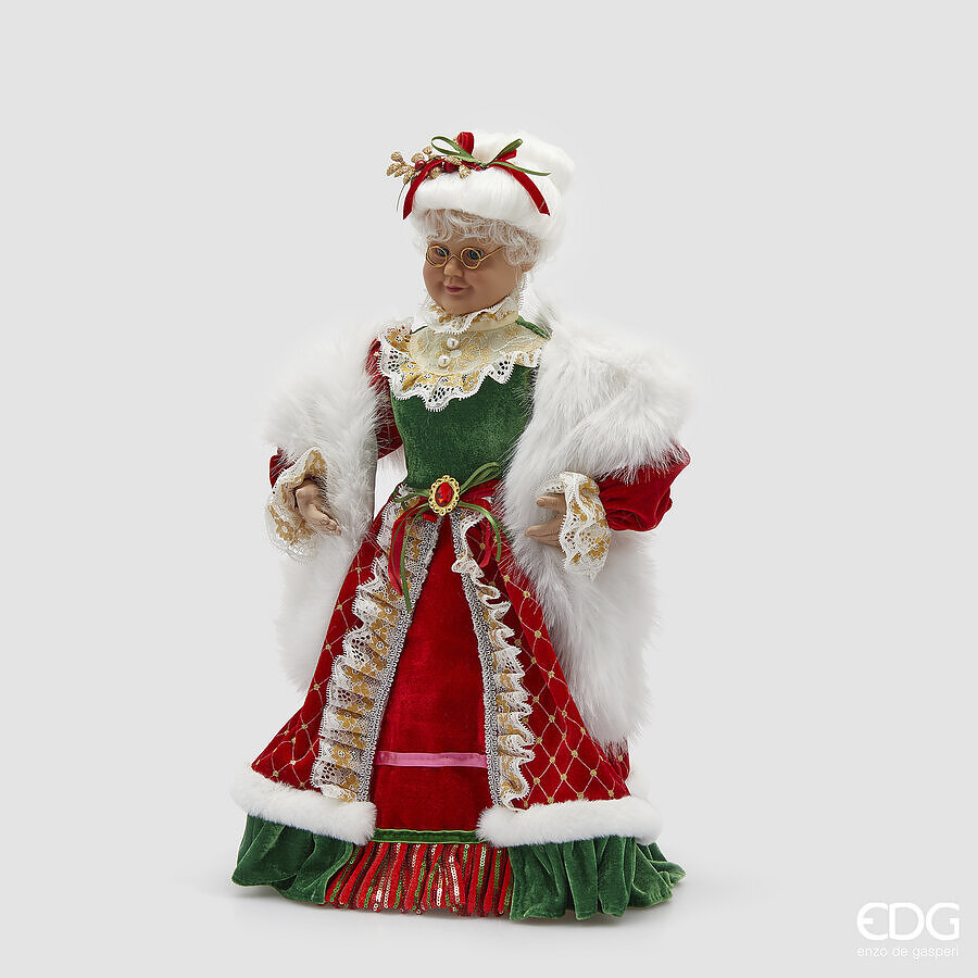 Mamma natale con vestito di velluto - H.51 cm - EDG
