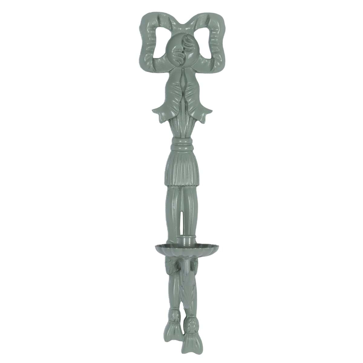 Portacandela da parete in metallo e mdf verde -Linea Alma - H 48x15x12 cm - Blanc Mariclo
