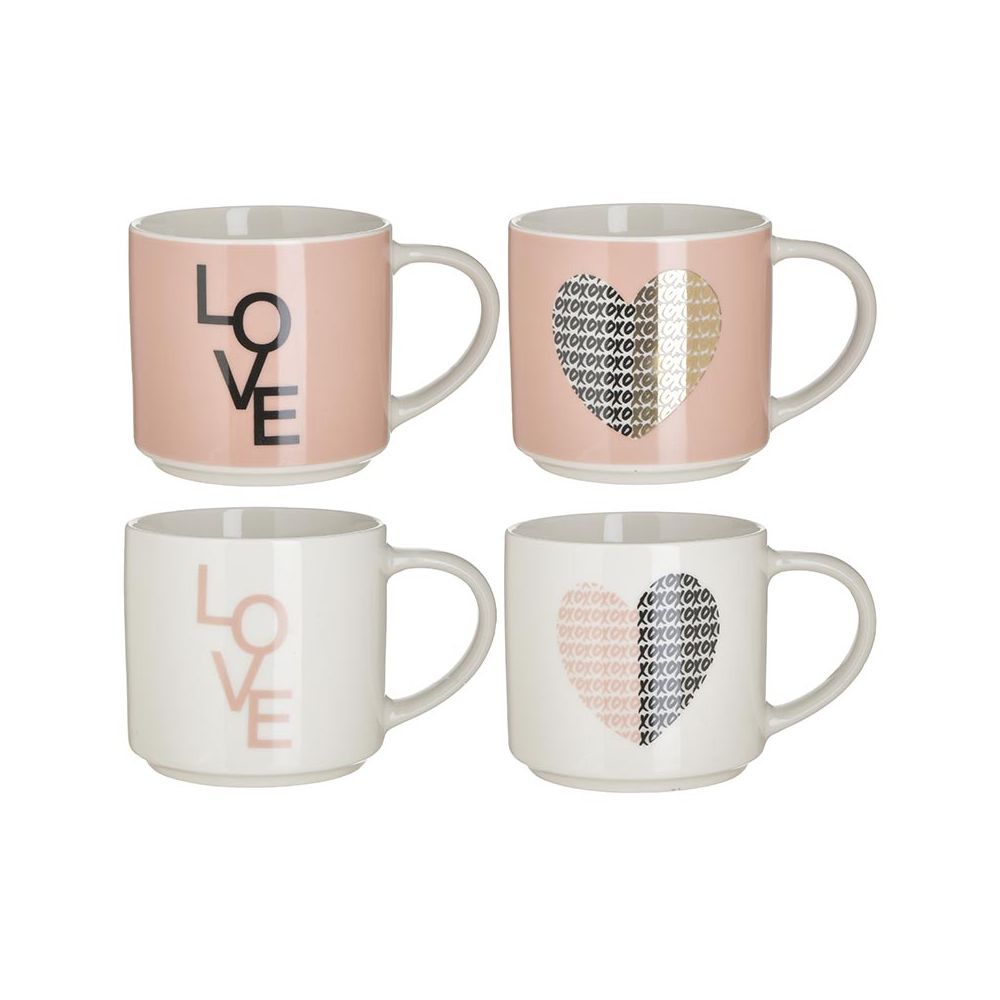 Mug in ceramica 400cc - 4 varianti - 14x10x9 cm - Fiorentino Home