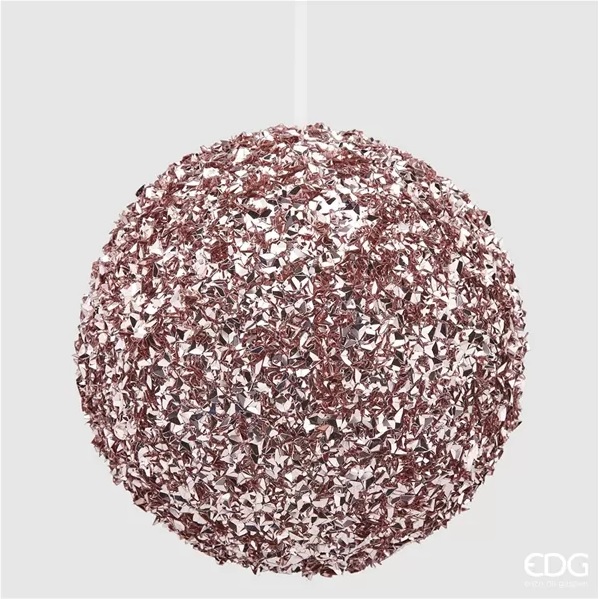 Palla glitter in pvc rosa - diam. 15 cm - EDG