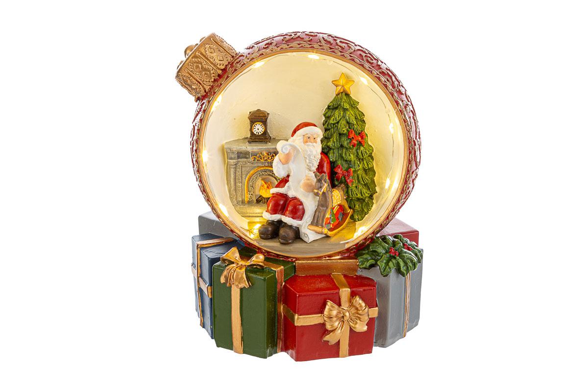 Babbo natale resina con led - H.16.5 cm - Le Stelle