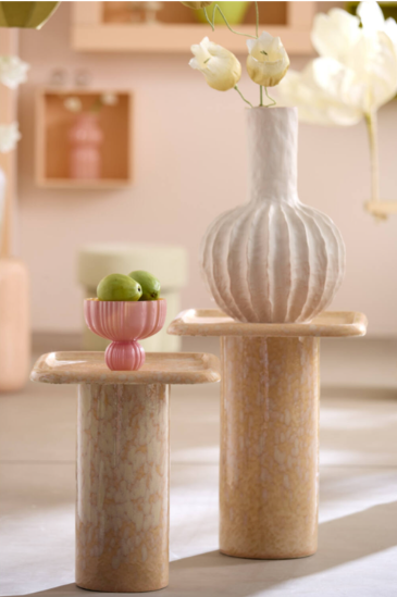 Vaso in ceramica mod.SENAGO panna - H.50x34 cm - Light e Living