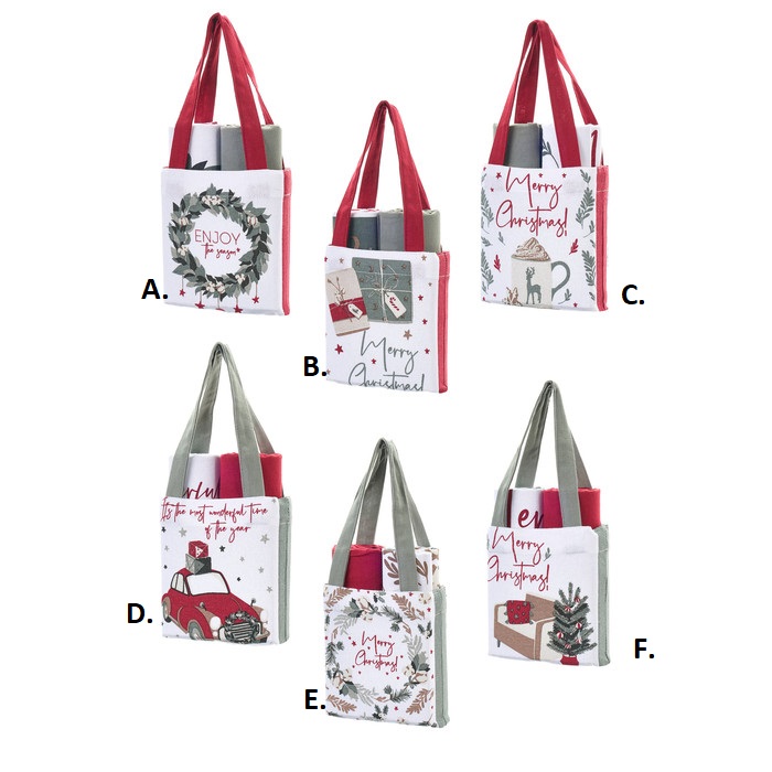 Set 2 strofinacci con borsa - 40x70- 13x17 cm - Nuvole di Stoffa