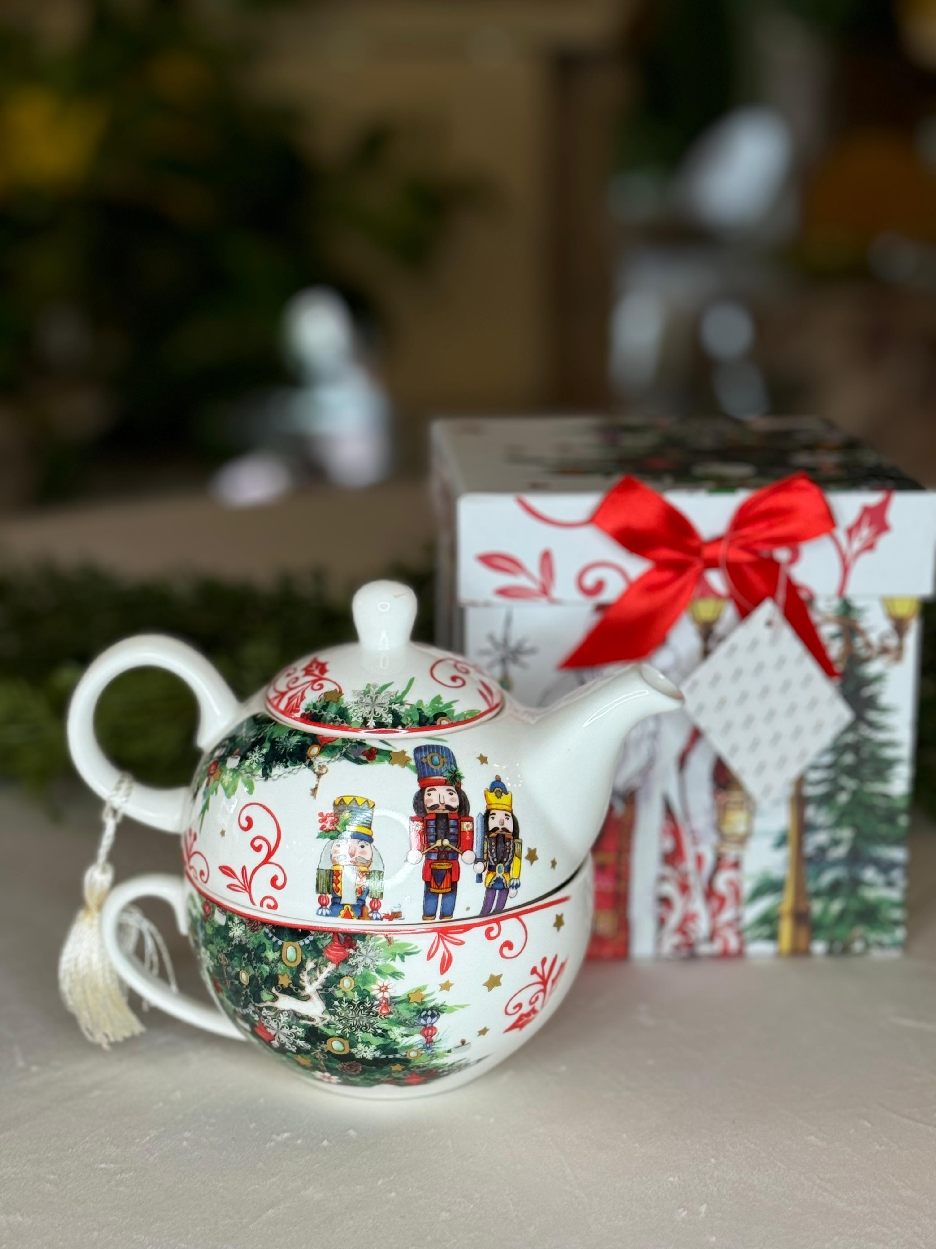 Teapot natalizia in ceramica - Xmas Dream - 14x15 cm - Fade