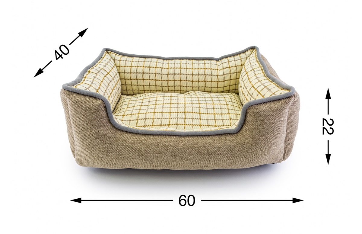 Cuccetta divano col.beige per animali domestici - 60x40xh22 cm - Le Stelle