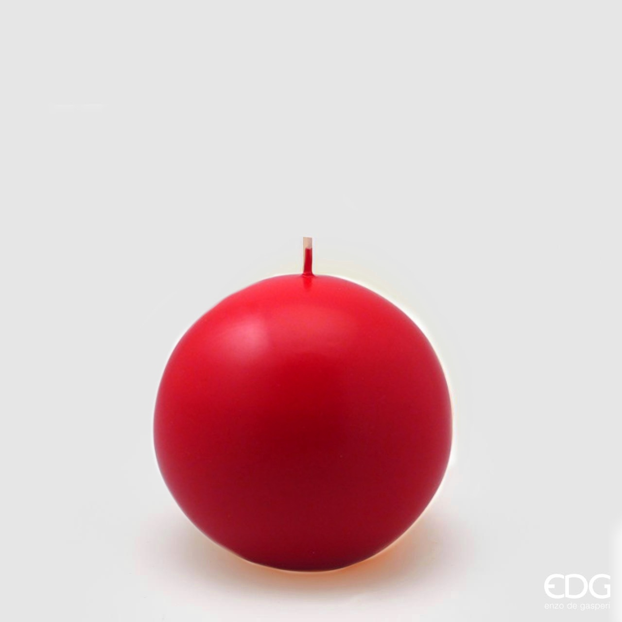 Candela a sfera rossa - diam. 8 cm - EDG
