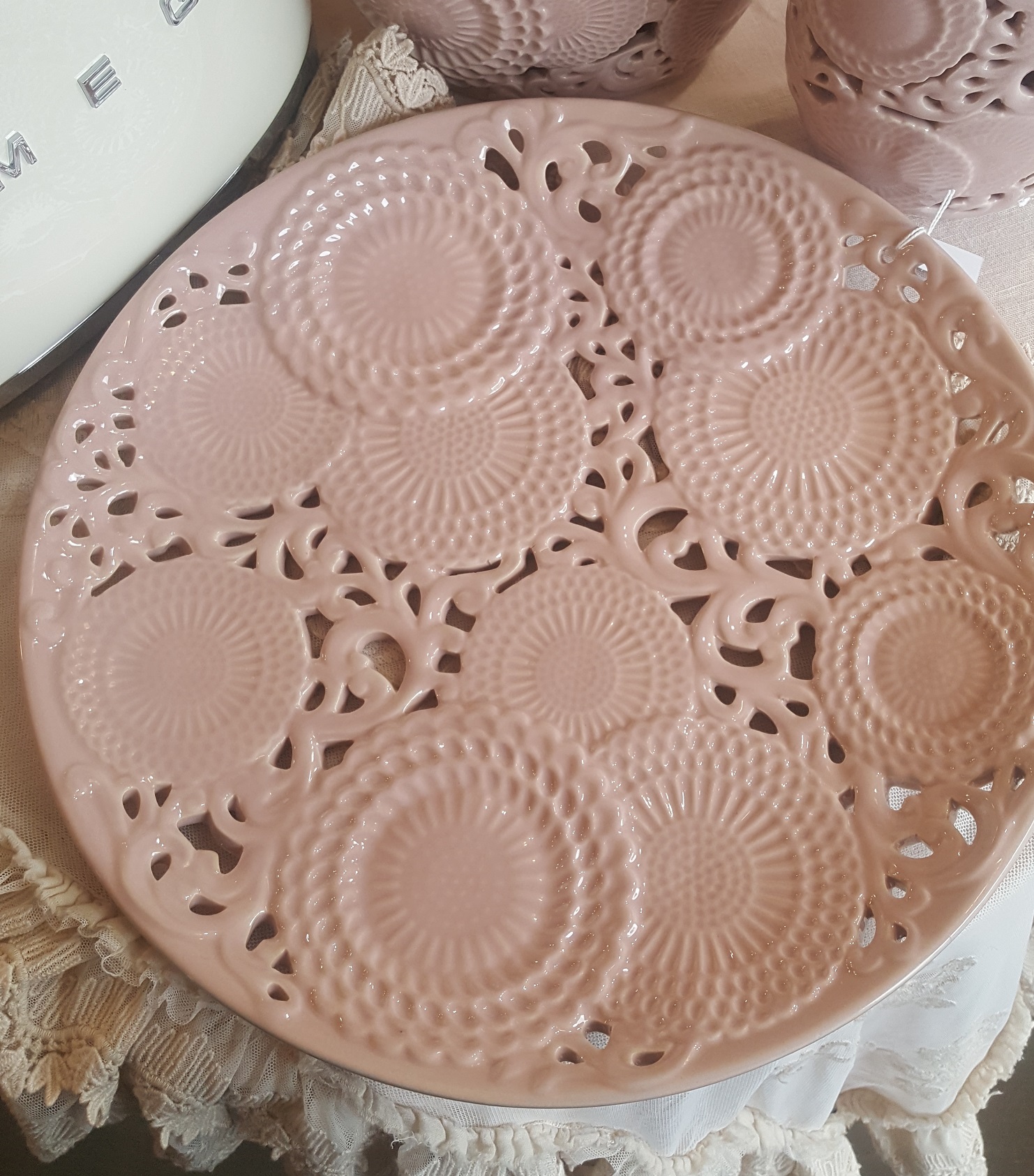 Vassoio piatto decorativo - d 35 cm - henriette