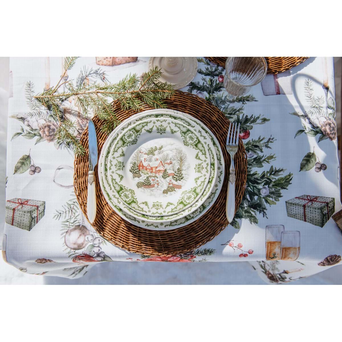 Servizio 18 pz natalizio in ceramica  Winter Wonderland - Blanc Mariclo