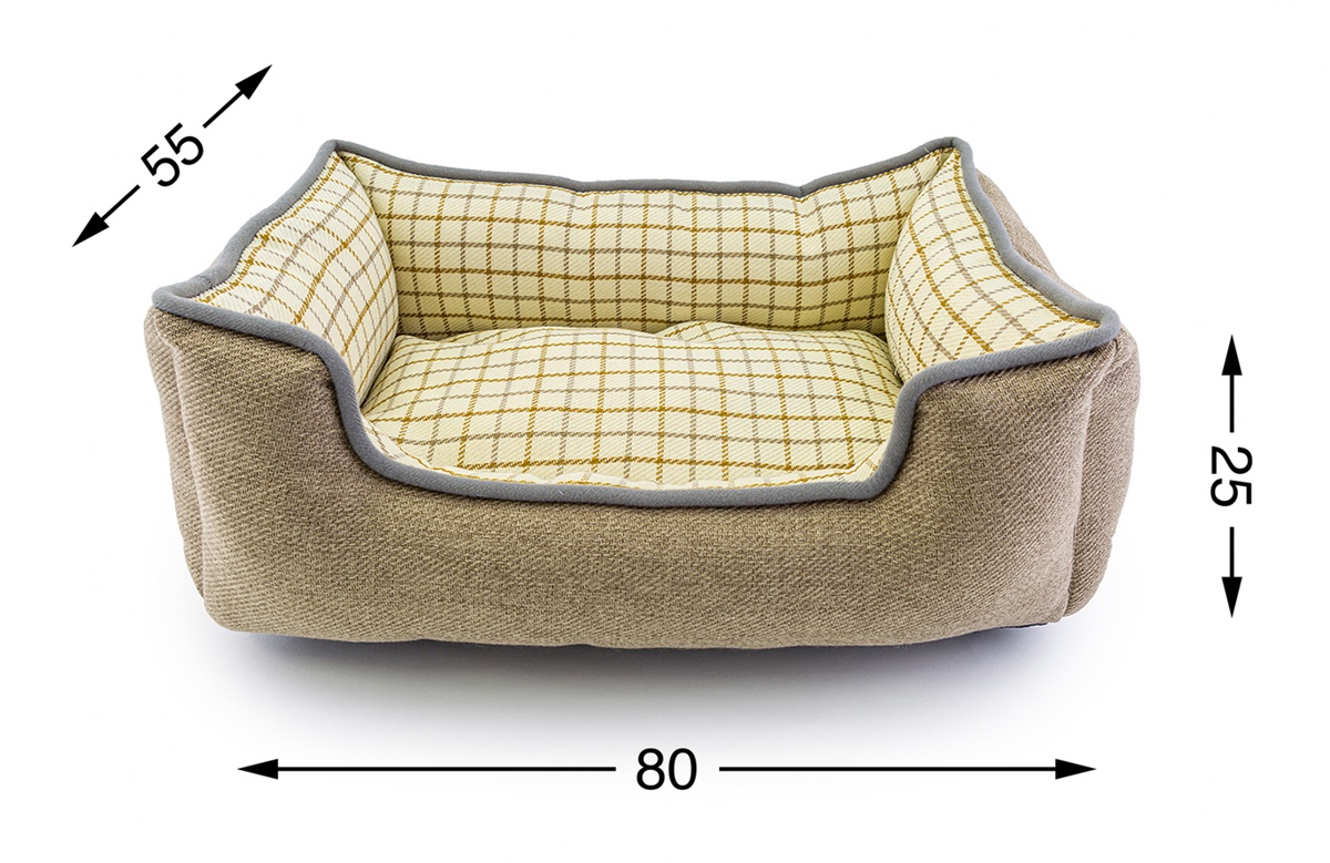 Cuccetta divano col.beige per animali domestici - 80x55xh25 cm - Le Stelle