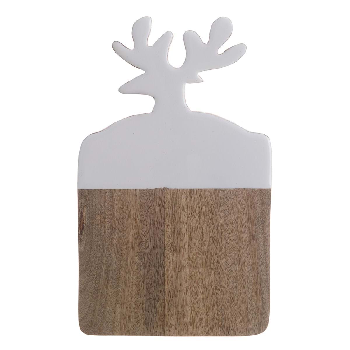 Tagliere con renna in legno di mango - Collezione Agrifoglio - 21x36x2 cm - Blanc Mariclo