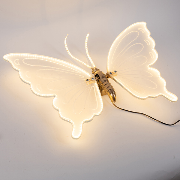 Farfalla luminosa LED Bianco Caldo - statica - 60 CM - E.L.