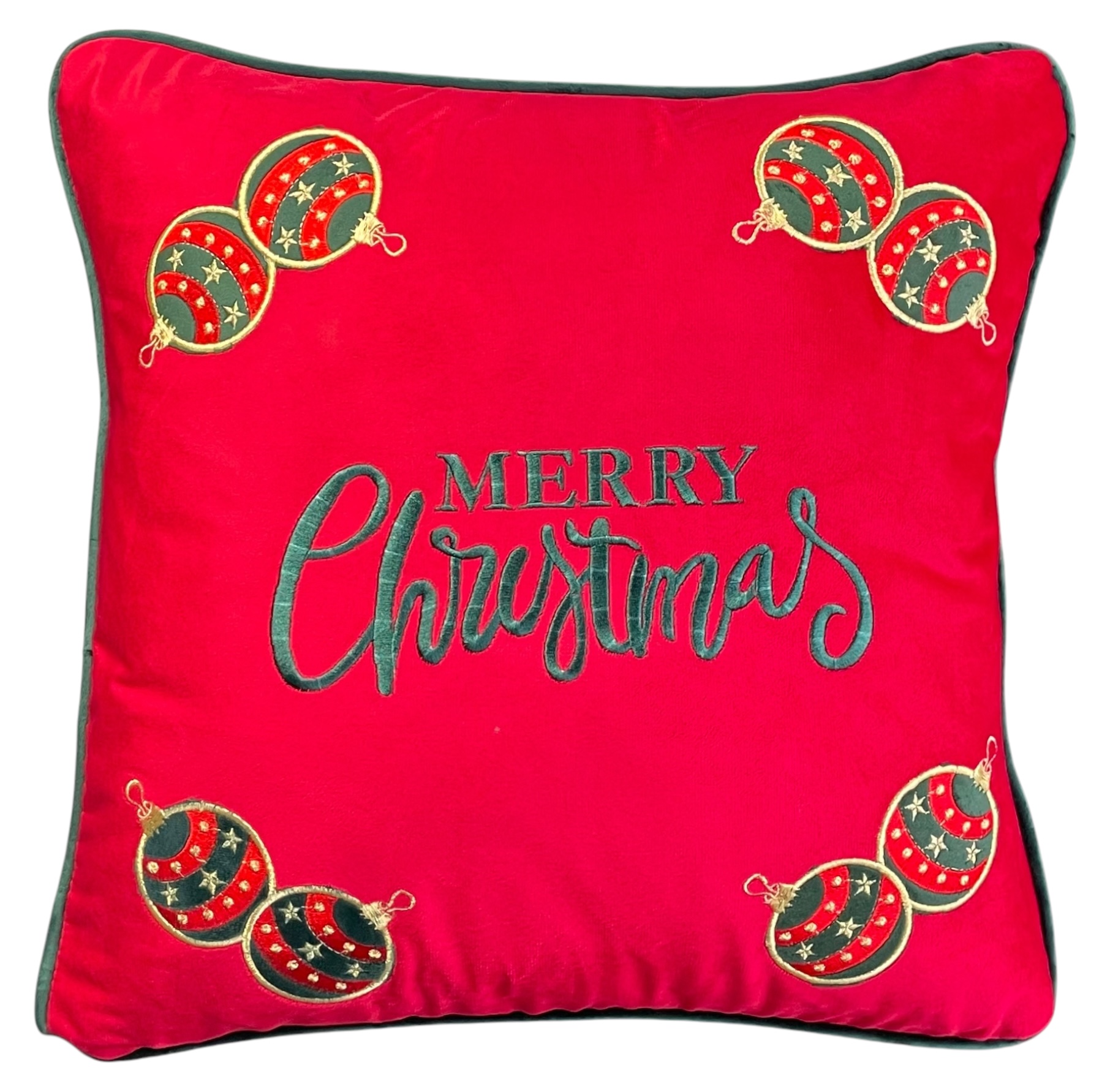 Cuscino quadrato natalizio in velluto CIRQUE DE NOEL - 47x47 cm - vari colori - Clodette
