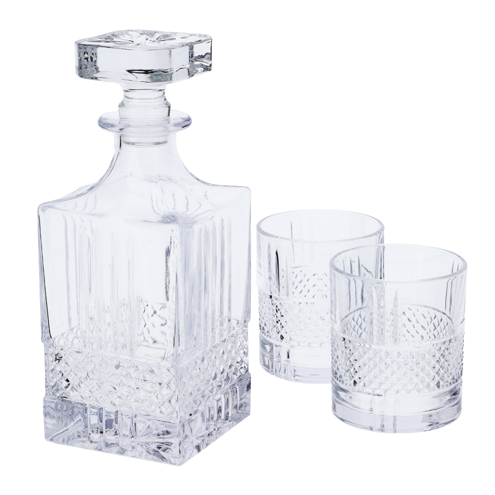 Set Bottiglia da brandy in vetro + 6 bicchieri - Hervit