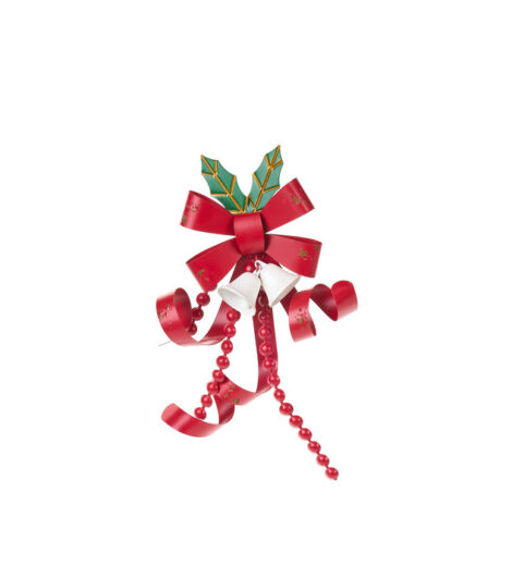Campanaccio in metallo con fiocco - 15x30 cm - Nuvole di Stoffa