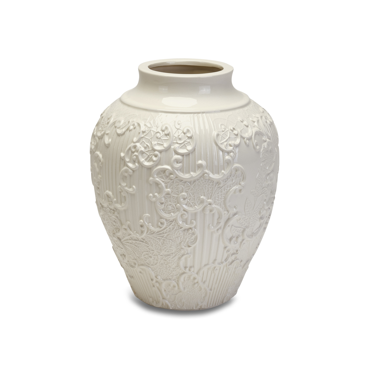 Vaso in porcellana linea Dentelle - H.28x23 cm - Henriette