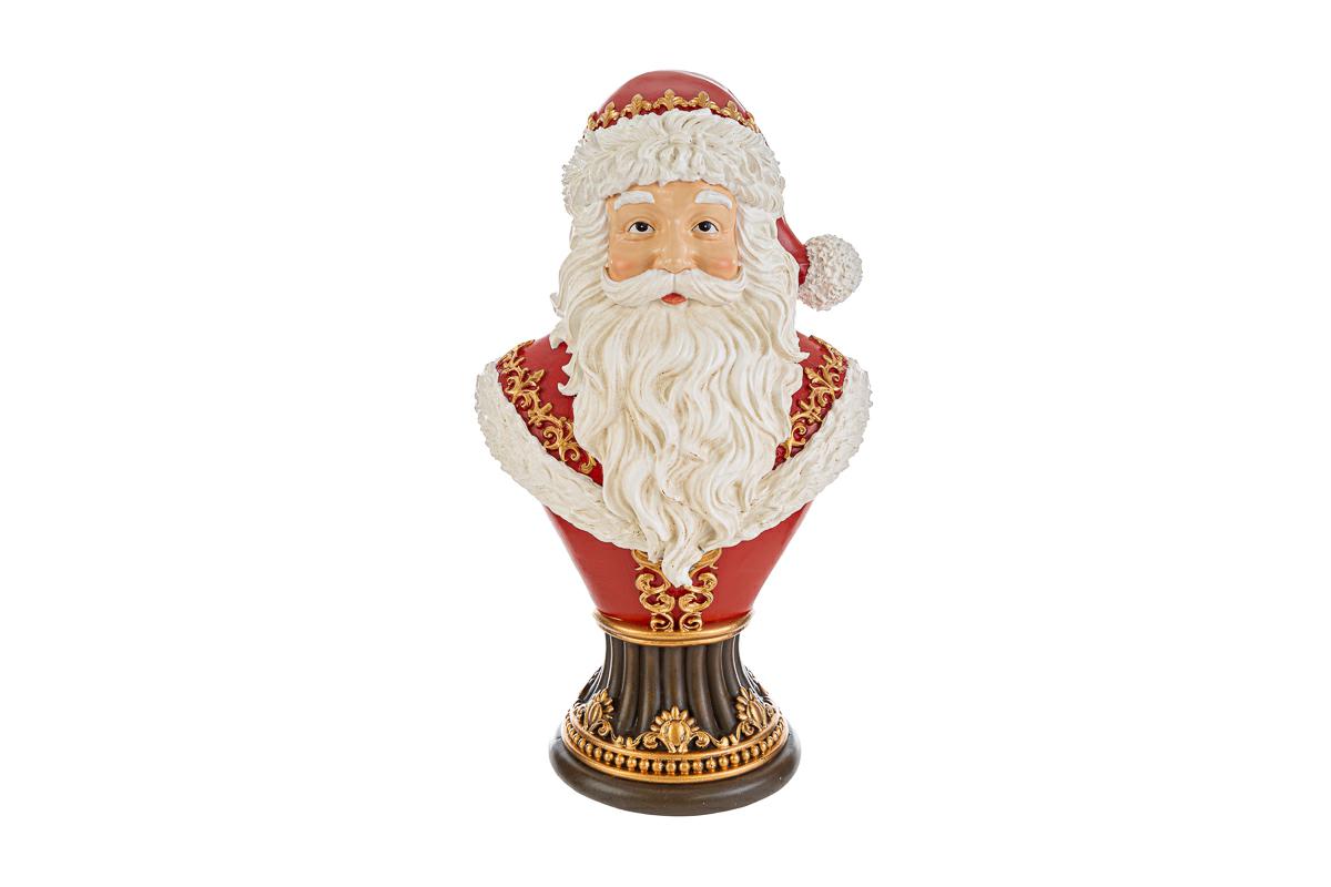 Mezzo busto babbo natale in resina - H.30 cm