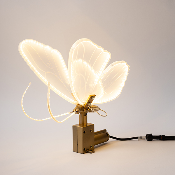Farfalla luminosa LED Bianco Caldo in movimento - 40 CM - E.L.