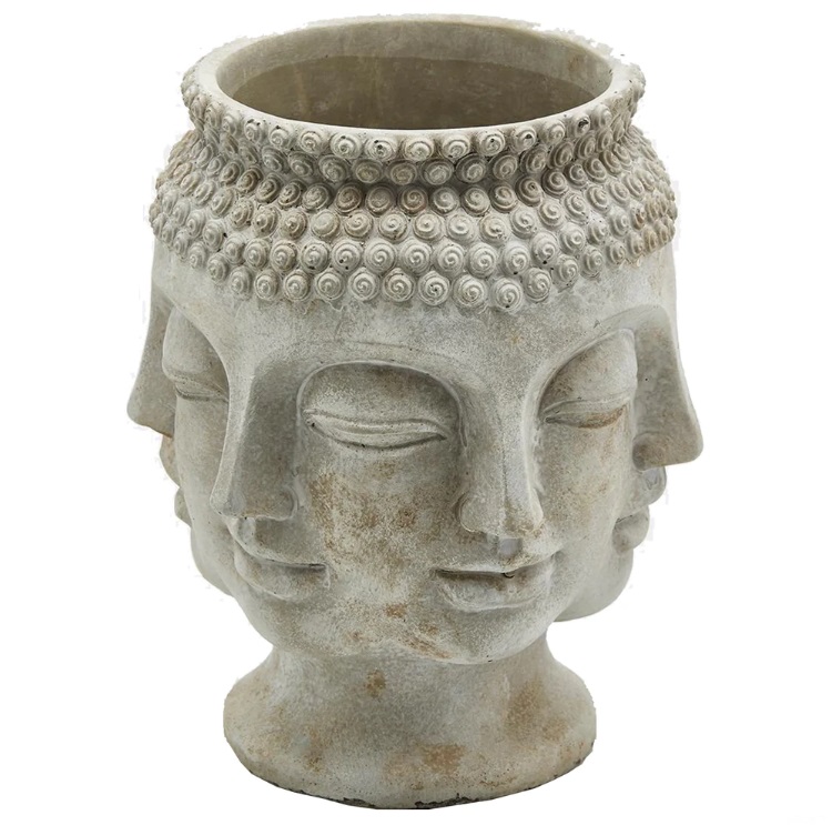 Vaso cemento Buddha - H25x20x18 cm - EDG