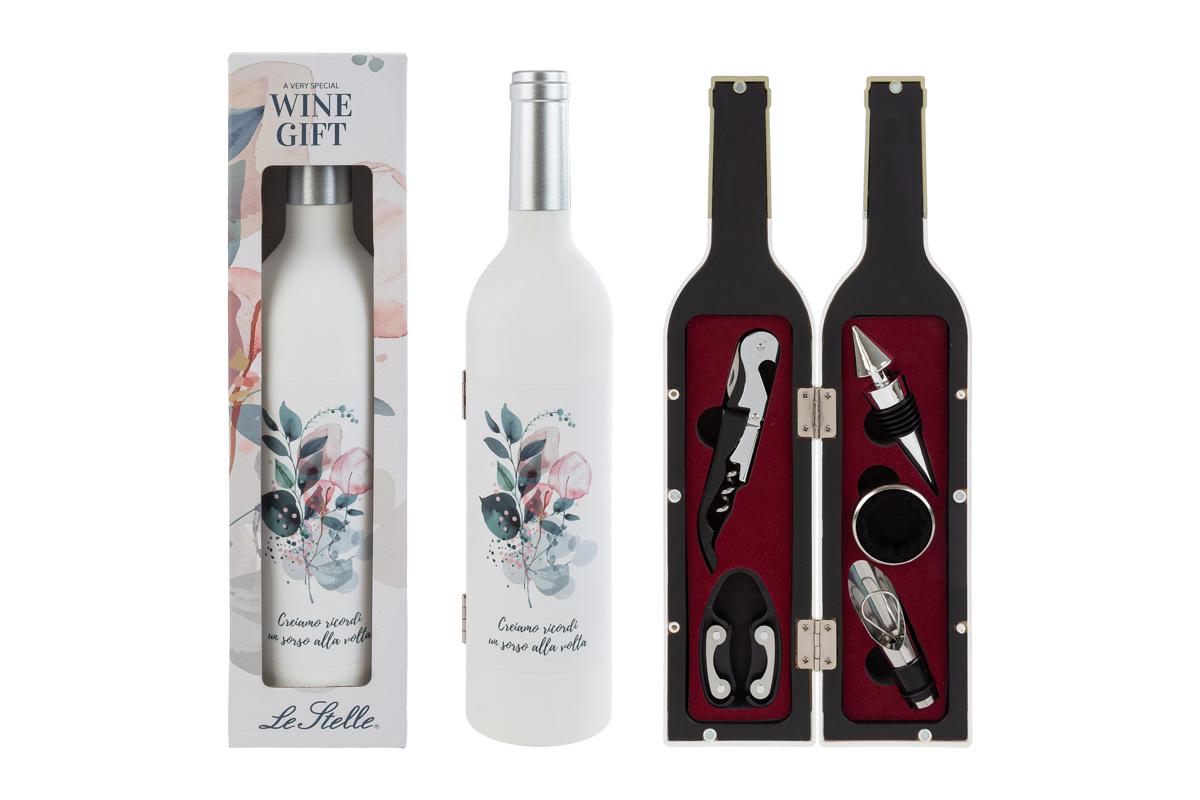 Sorsi d'Amore - Accessori 5 pz vino in bottiglia - H.32x7 cm - Le Stelle