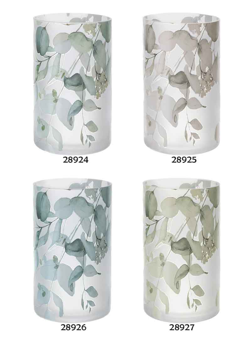 Vasi in vetro satinato Linea Botanic - Vari colori disponibili -  H.20x12 cm - Hervit