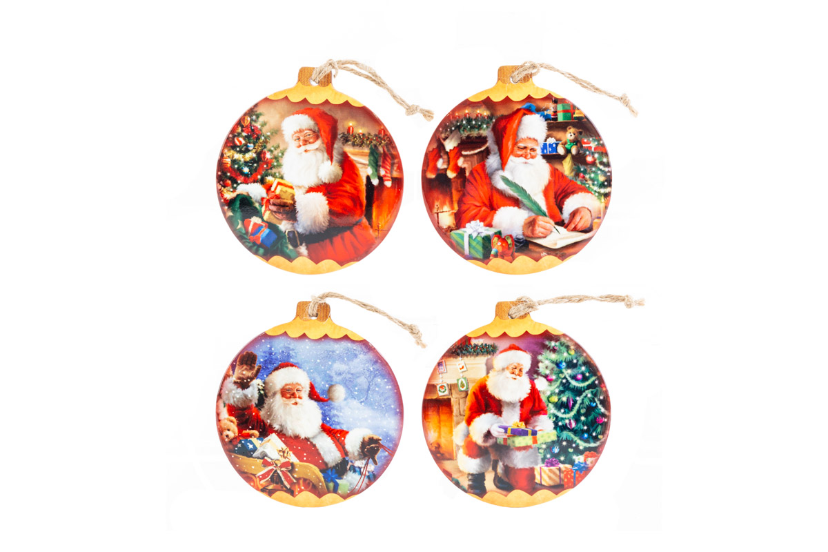 Poggia moka natalizio in ceramica babbo natale - fantasia casuale - 10x11 cm
