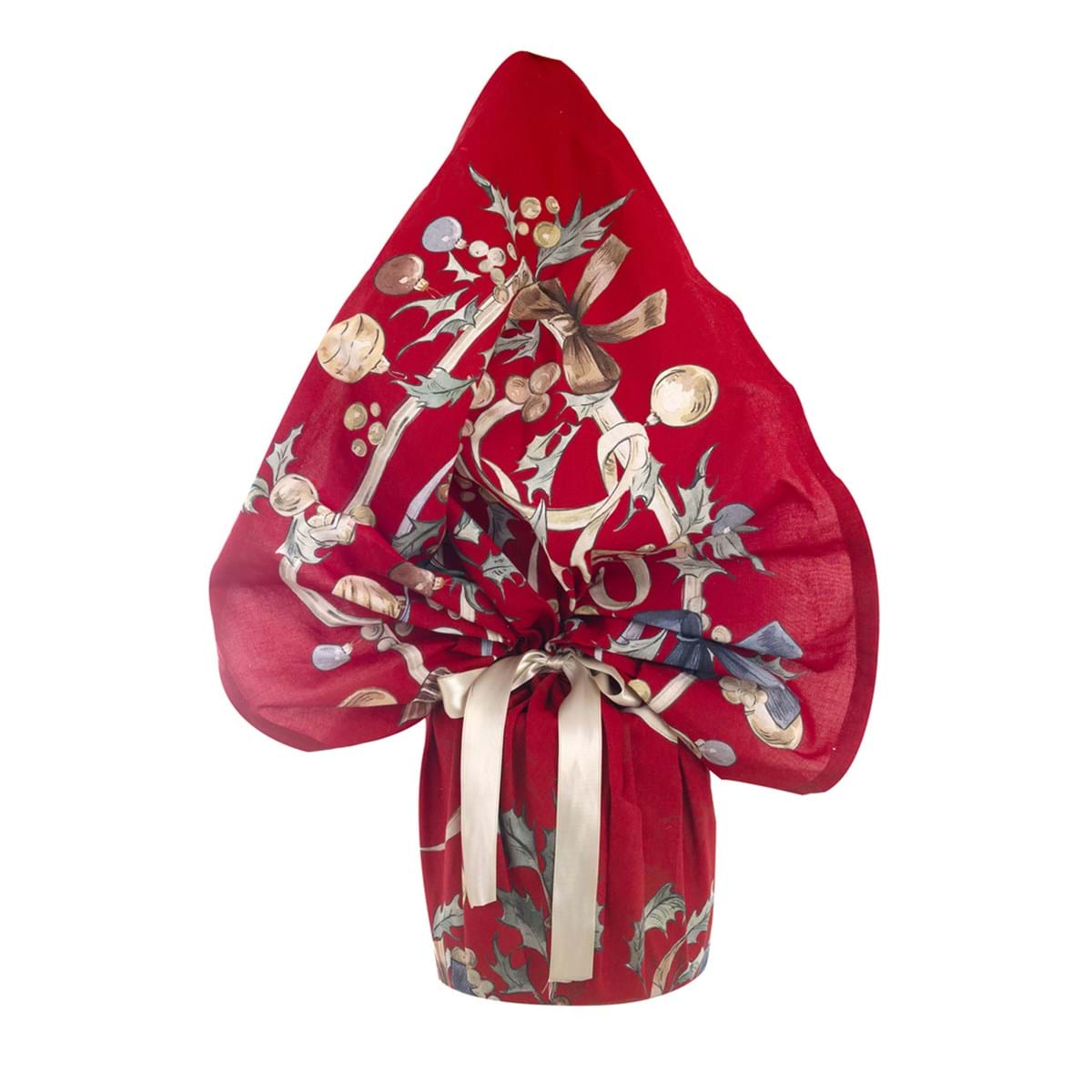 Tovaglietta - Portapanettone in cotone natalizia Intrecci di sogno - 110x110 cm - Blanc Mariclo