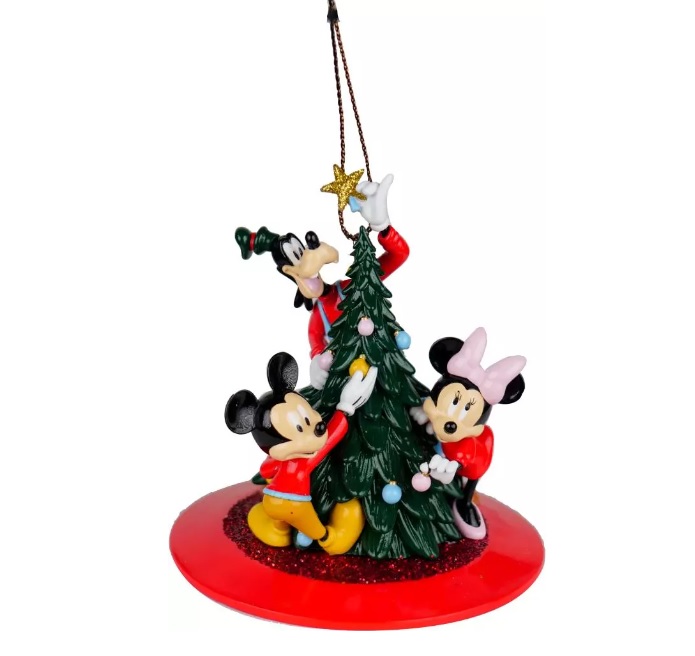 Topolino e friends con albero di natale in resina da appendere - H.8 cm - Disney - Christmas Inspirations