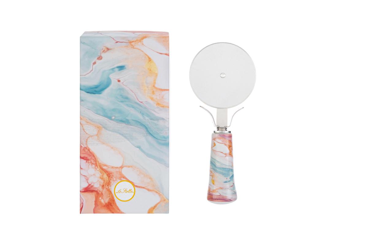 Taglia pizza in ceramica Watercolor c/astuccio - H.15 cm - Le Stelle