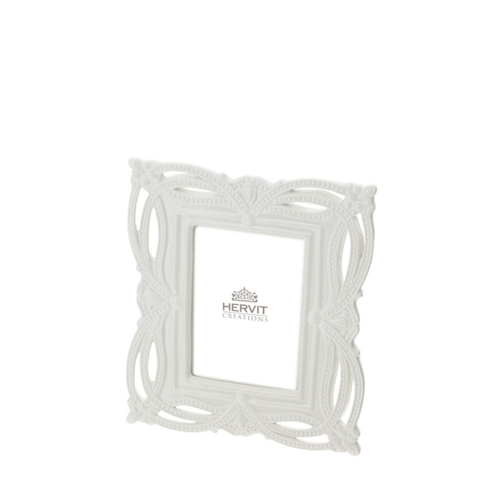 Cornice portafoto in porcellana traforata Betty - 17x20 cm - Hervit