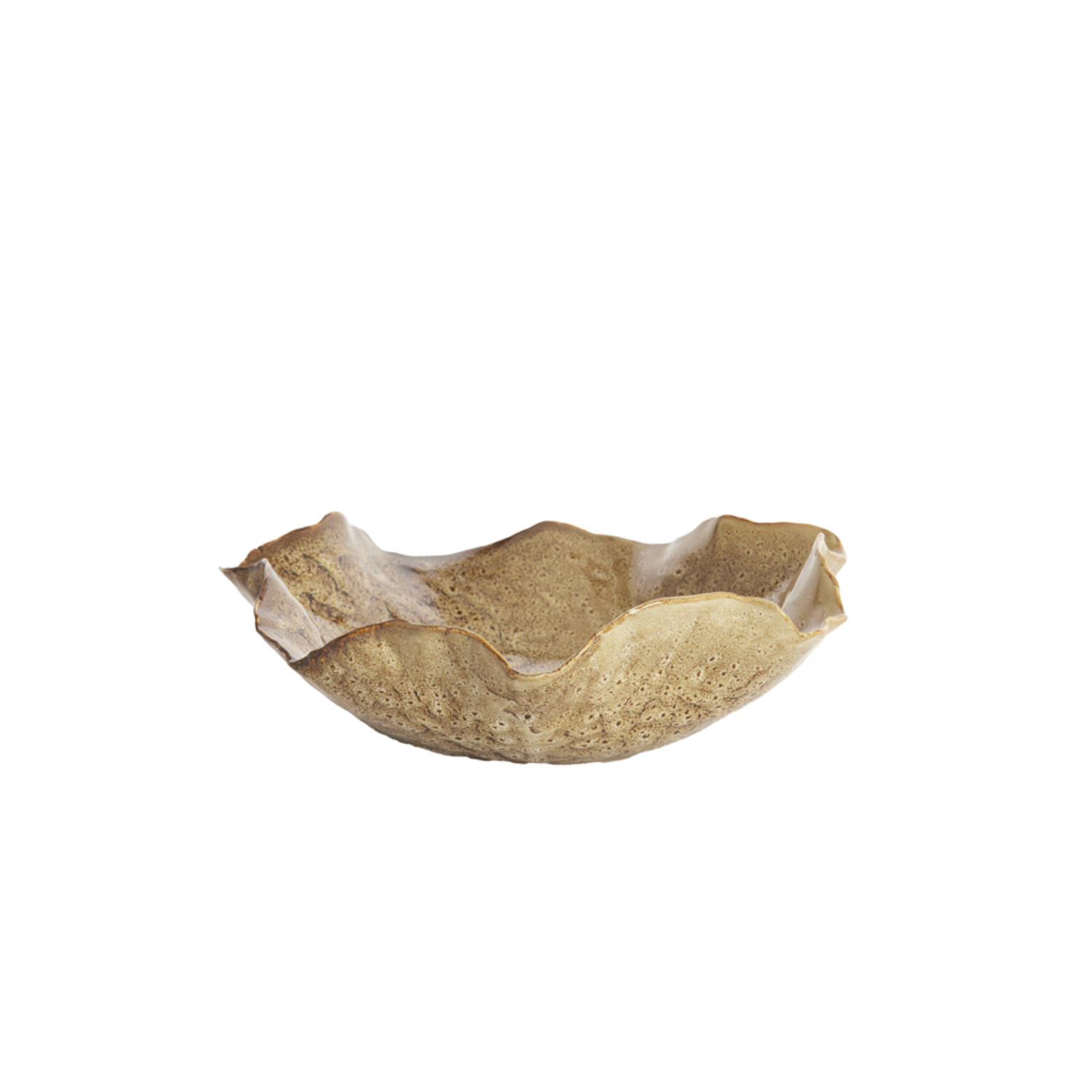 Centrotavola in ceramica marrone Banda - 34x31x11 cm - Light e Living