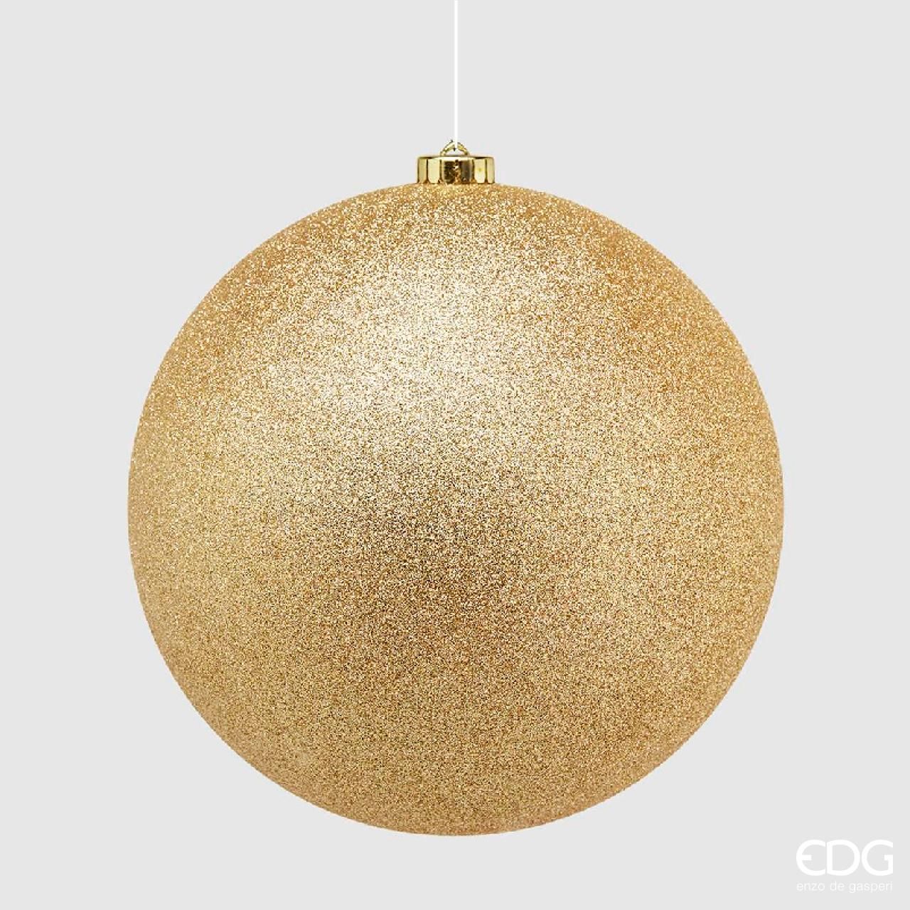 Palla in plastica glitterata oro - diam. 20 cm - EDG