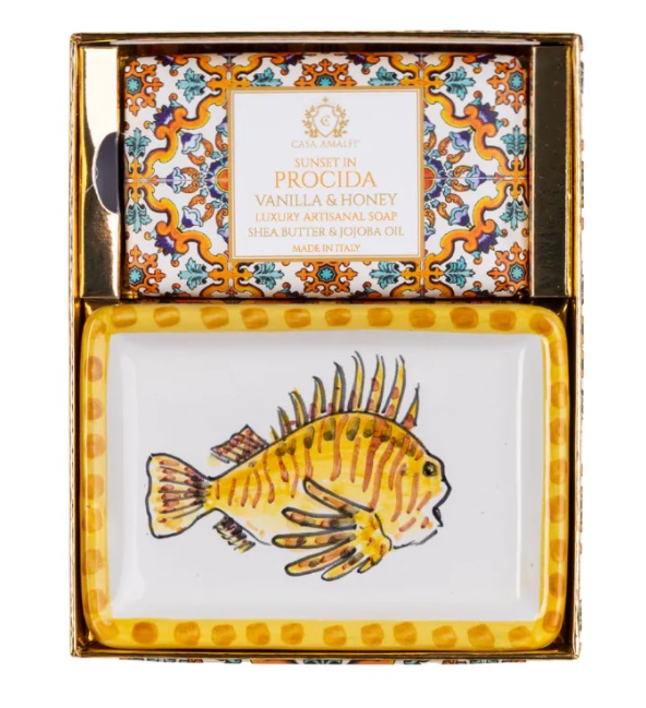 Sapone artigianale Procida  box regalo maiolica  Made in Italy - CasAmalfi