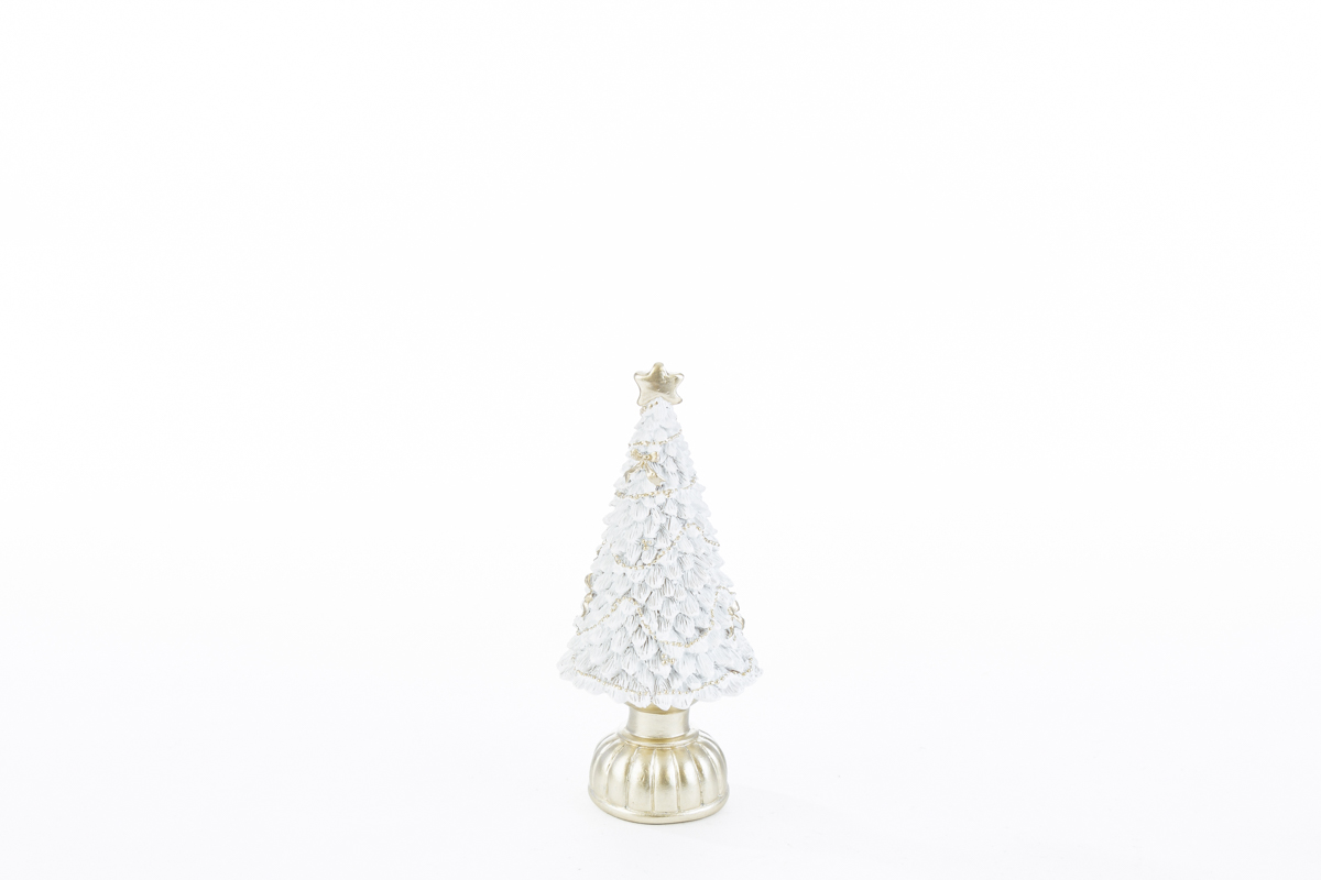 Albero natalizio in resina oro - H.16 cm