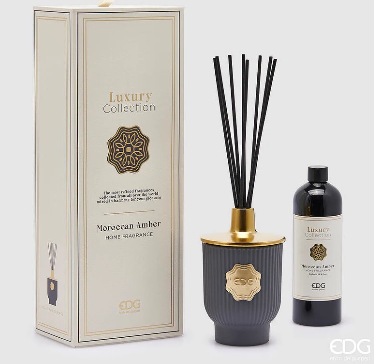 Profumatore bottiglia Moroccan Amber - Luxury Collection - 500 ml - H.16x10 cm - EDG