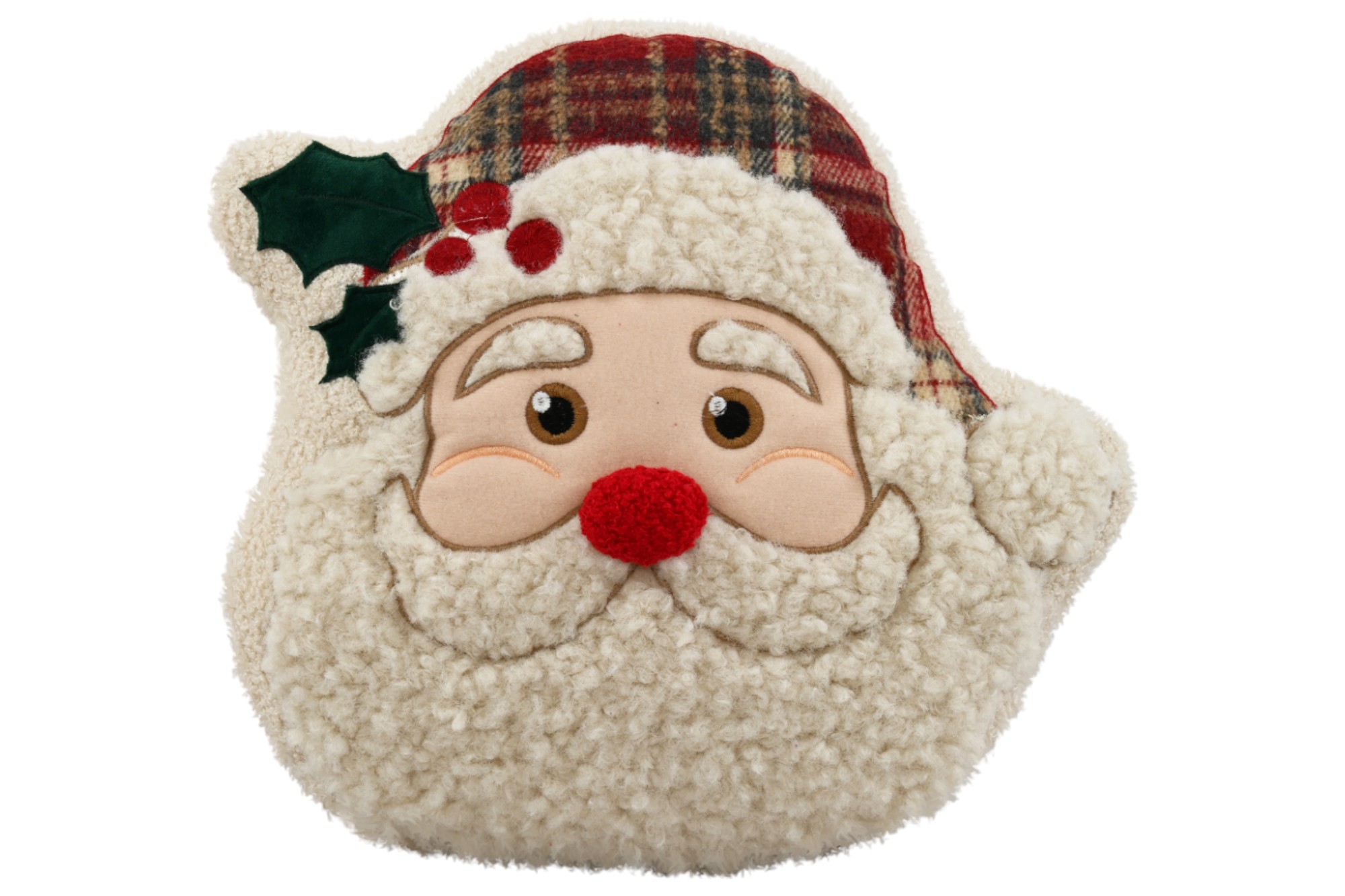 Cuscino natalizio sagomato babbo COTTAGE - 38x38 cm - Clodette