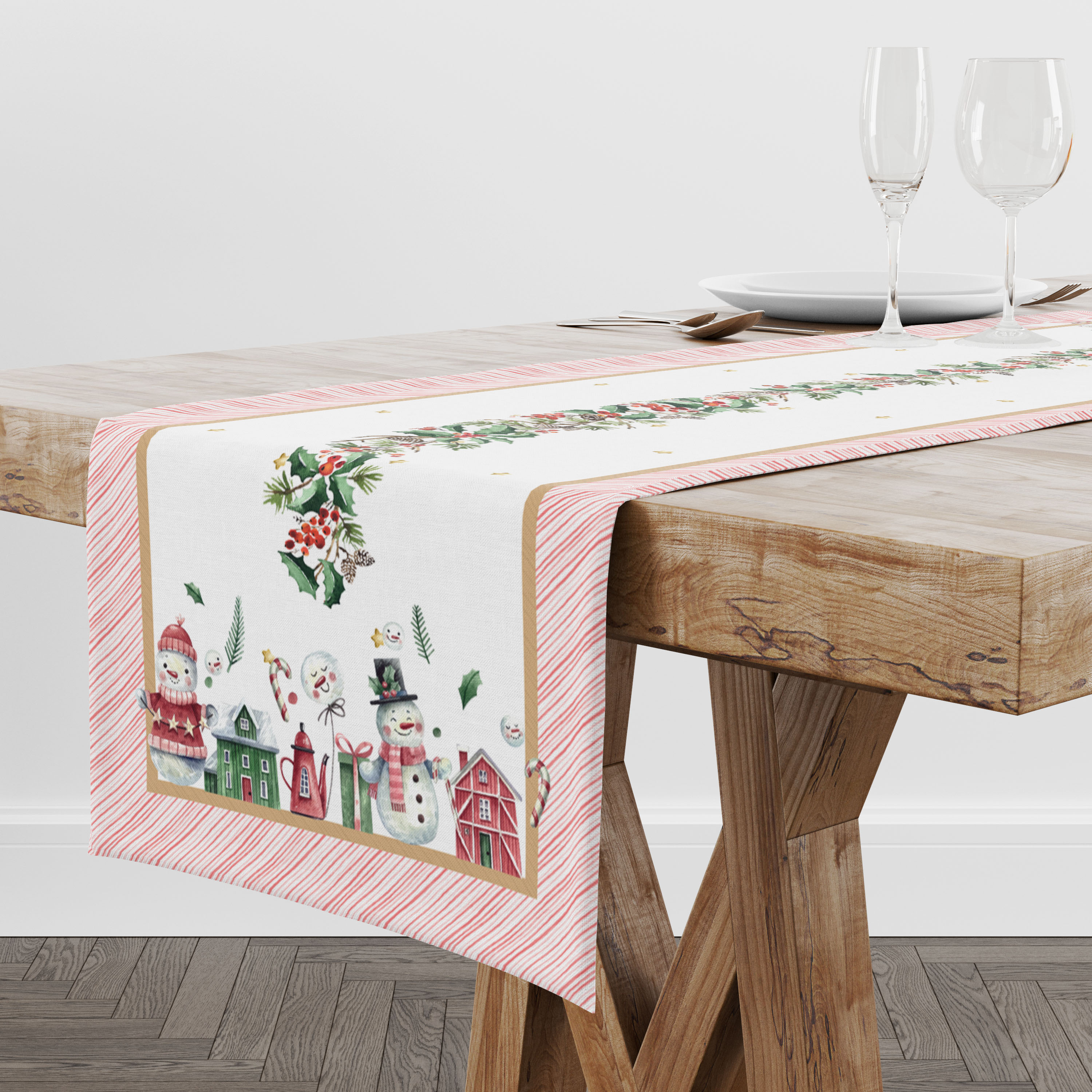 Runner natalizio in cotone VINTAGE - 44x150 cm - Clodette