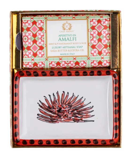 Sapone artigianale Aperitivo in Amalfi  box regalo in maiolica Made in Italy - CasAmalfi