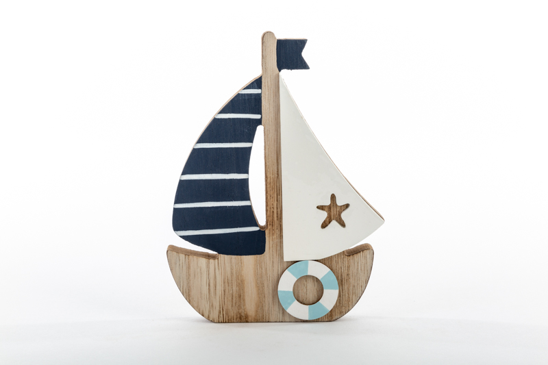 Barca in legno - 12x16 cm - Le Stelle