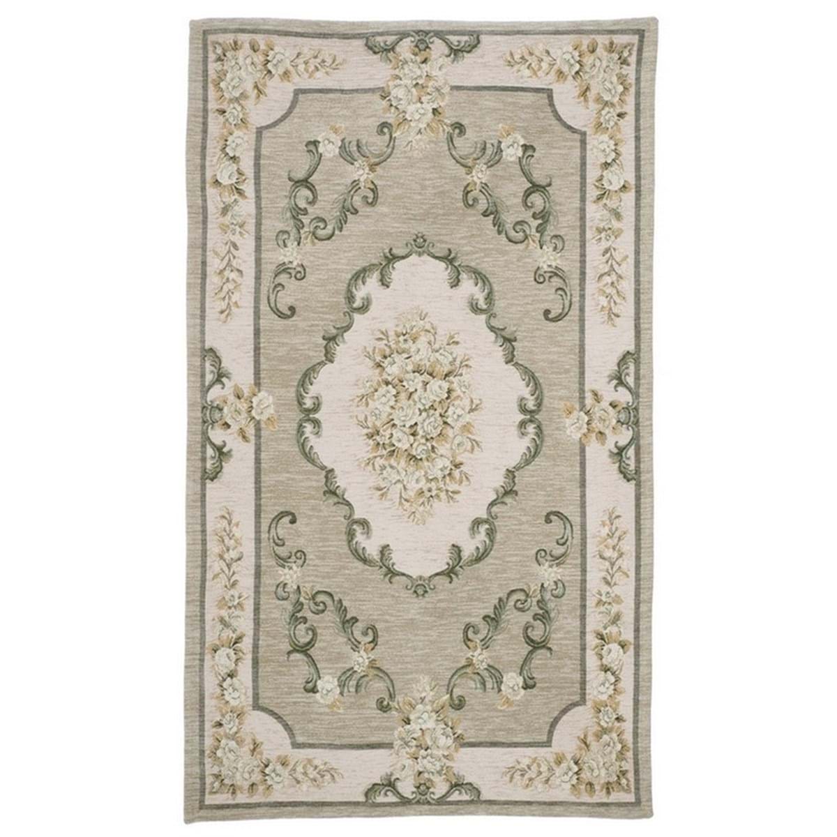 Tappeto con antiscivolo Doria verde - 85x150 cm - Blanc Mariclo