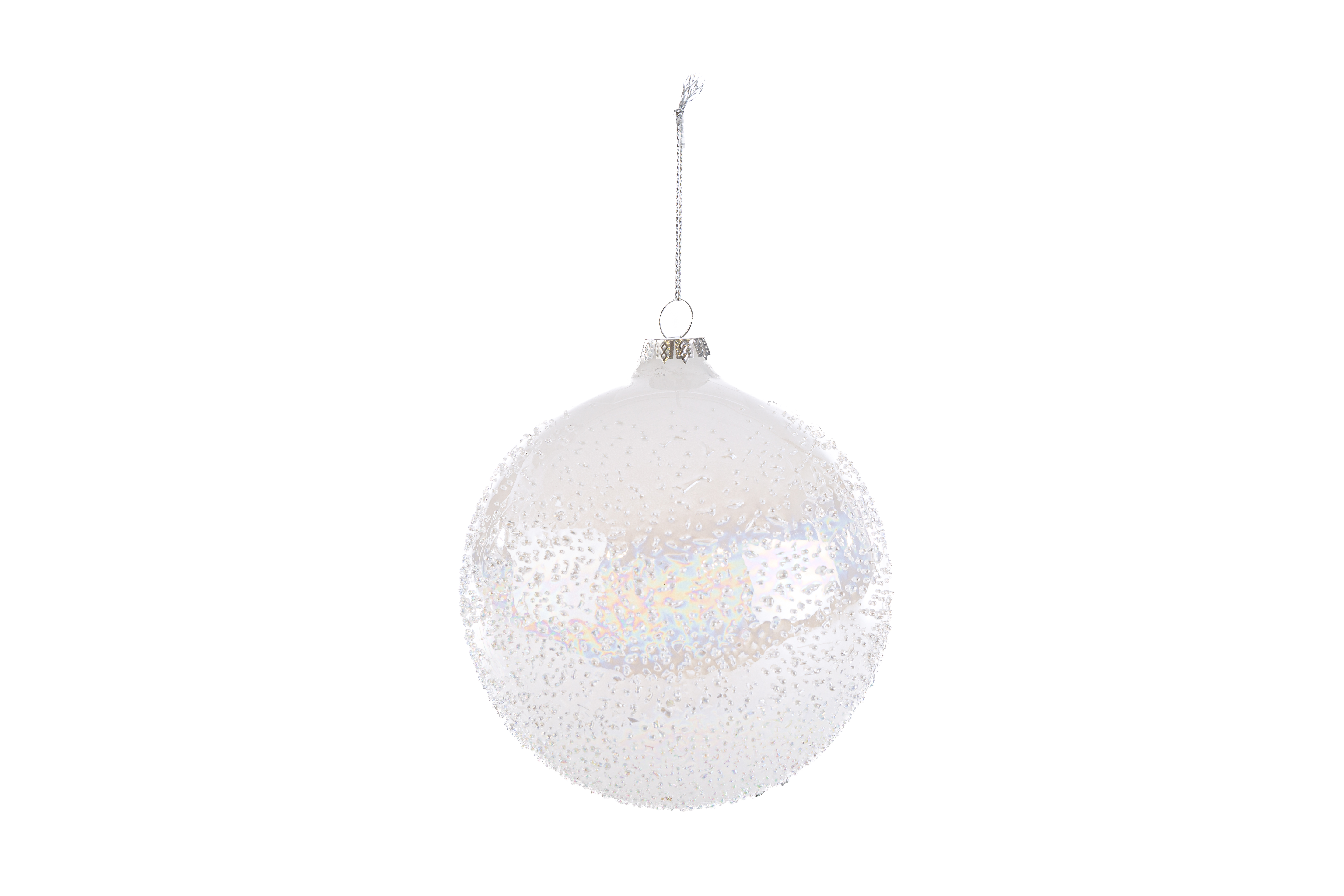 Set 3 palline di vetro bianco - diam. 10 cm - Le Stelle