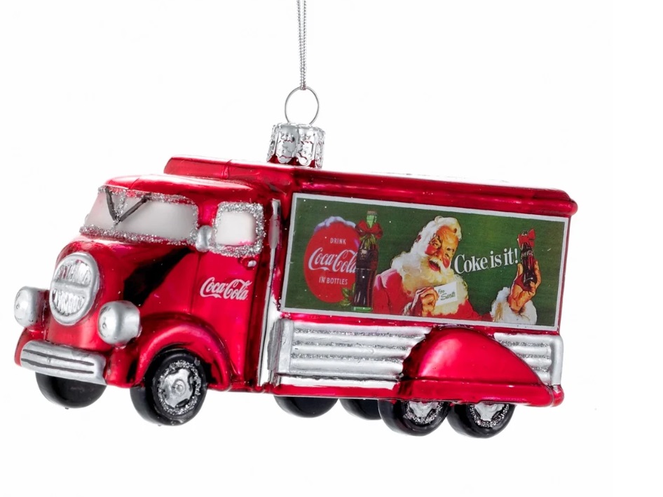 Camion CocaCola in vetro da appendere - 12 cm - Christmas Inspirations