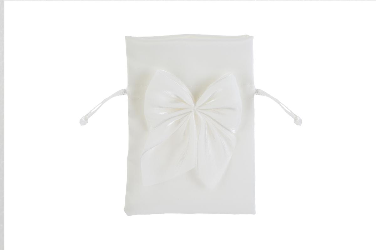 Sacchetto in raso con fiocco - 3 colori - 10x14 cm - Le Stelle