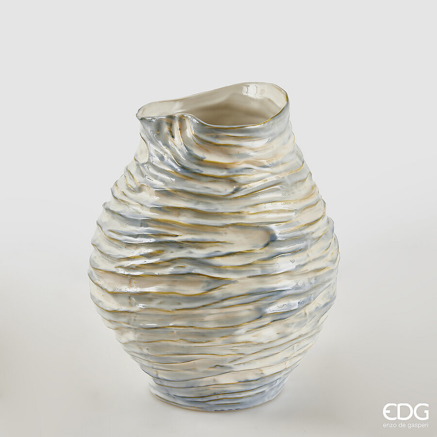 Vaso Chakra strati in ceramica - H.33x26 cm - EDG
